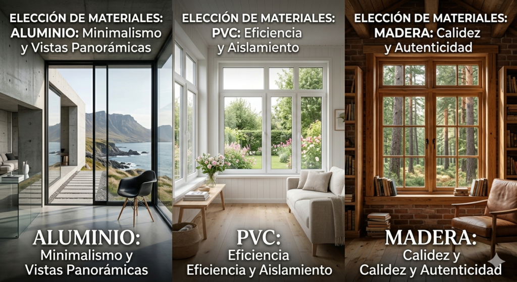 Material de ventanas a elegir